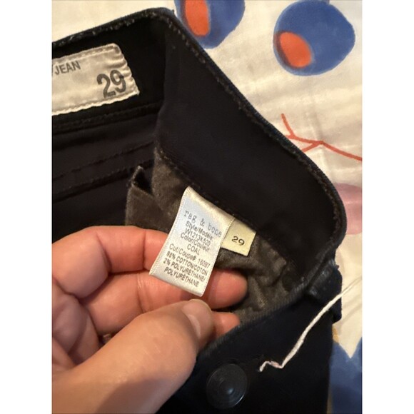 Rag & Bone Justine Skinny Black Denim High Rise  Stretch Jeans USA | Women's 29 - Picture 6 of 11